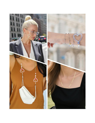 Cadena de Gafas con Perlas Fresa - Soporte Elegante para Mujeres