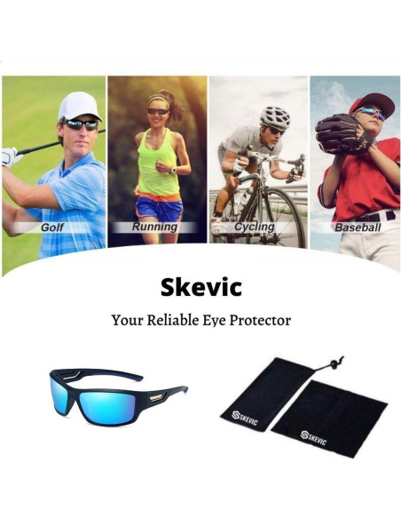 Gafas de sol polarizadas Skevic TR90 UV400 para deportes