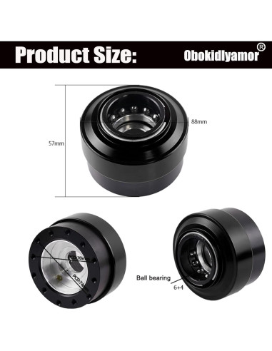 Adaptador de liberación rápida Obokidlyamor para volante 70mm