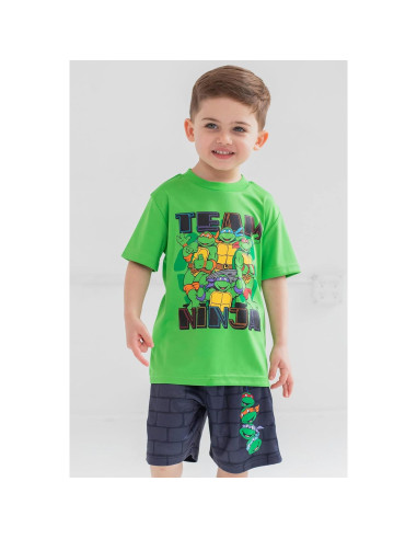 Conjunto 3 Piezas Tortugas Ninja Niños 2T Camiseta y Pantalones