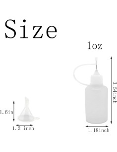 12 Botellas Aplicadoras de Precisión MYYZMY 29.57 ml con Embudos 2