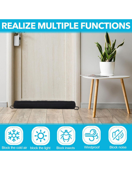 Tapón de Corriente de Puerta Fiwochic 91.44cm Negro 1.5kg