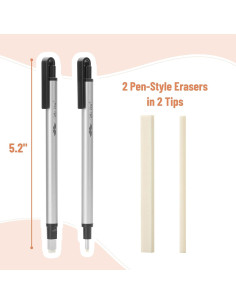 Borrador estilo bolígrafo Mr. Pen, 2 unidades, plateado 2