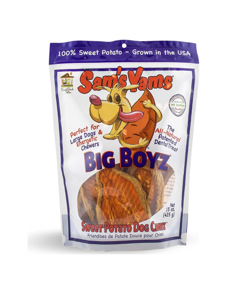 Golosinas para Perros Sam's Yams Big Boyz 425g - Batata Natural