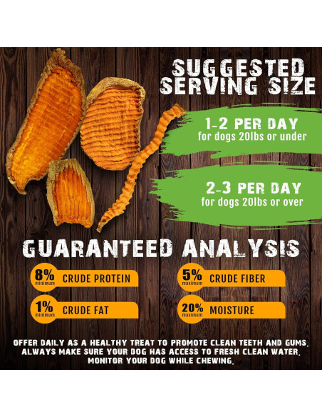 Golosinas para Perros Sam's Yams Big Boyz 425g - Batata Natural