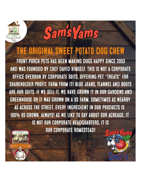 Golosinas para Perros Sam's Yams Big Boyz 425g - Batata Natural