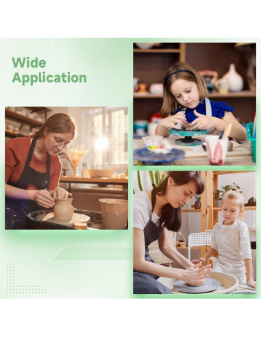 Kit de Rueda de Alfarería Eléctrica OMISTAR 22cm con 24 Herramientas