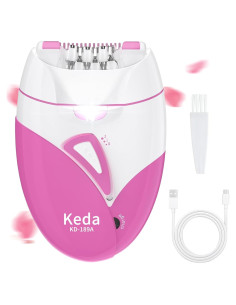 Epilador Eléctrico Recargable Blumskin para Mujeres - Indoloro, 2 Velocidades, Luz LED