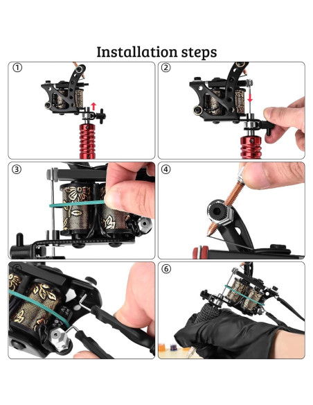 Máquina de Tatuaje Bobina ATOMUS 8 Enrollamientos para Principiantes