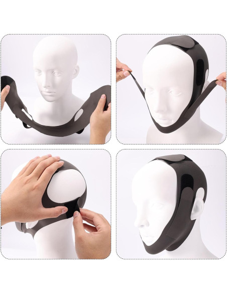 Mascarilla Elevadora V Sinbana, Reutilizable y Ajustable, Negro