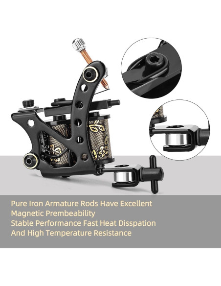 Máquina de Tatuaje Bobina ATOMUS 8 Enrollamientos para Principiantes