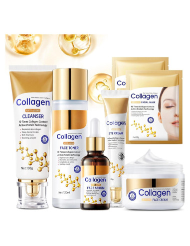 Conjunto de Cuidado de Piel Antienvejecimiento Mopayzer 7 Piezas