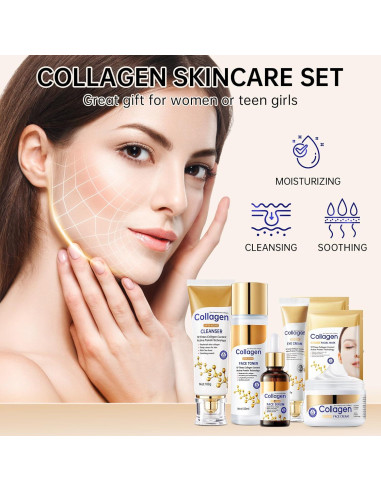 Conjunto de Cuidado de Piel Antienvejecimiento Mopayzer 7 Piezas