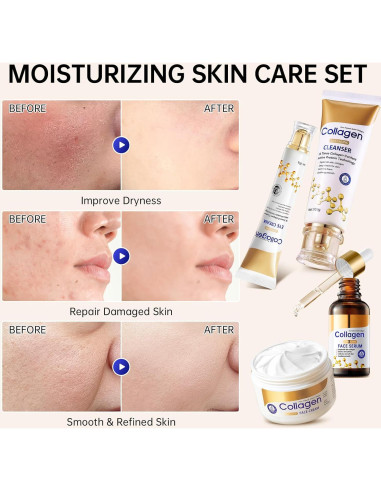 Conjunto de Cuidado de Piel Antienvejecimiento Mopayzer 7 Piezas