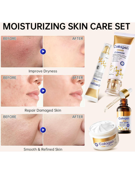 Conjunto de Cuidado de Piel Antienvejecimiento Mopayzer 7 Piezas