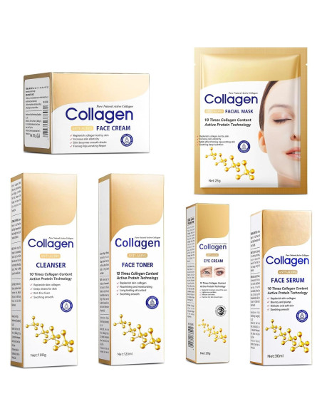 Conjunto de Cuidado de Piel Antienvejecimiento Mopayzer 7 Piezas