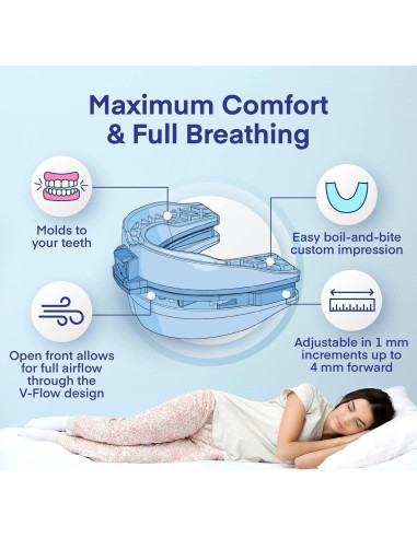 Protector Bucal Anti Ronquidos Fissiontech Azul - Aprobado FDA