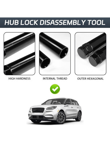 Llave de Bloqueo de Rueda KUQUTIDY 6 Spline 19mm y 21mm