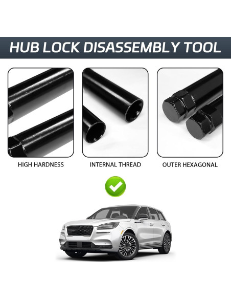 Llave de Bloqueo de Rueda KUQUTIDY 6 Spline 19mm y 21mm