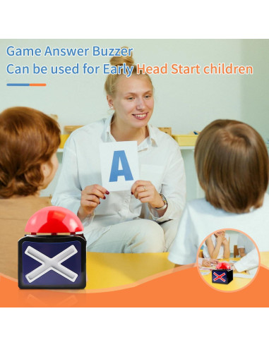 Zumbador de Respuestas de Juego KiViRap con Sonido y Luces