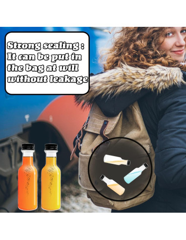 Paquete de 50 Botellas de Licor Mini 50ml Qiuttnqn con Embudos