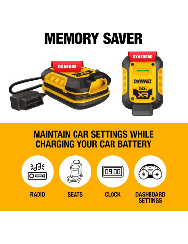 Mantenedor de Batería DeWalt DXAEOBDK 1A Kit 3 Piezas 20V