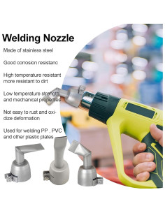 3 Boquillas de Acero Inoxidable para Pistola de Calor 32mm 2