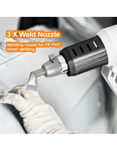 3 Boquillas de Acero Inoxidable para Pistola de Calor 32mm