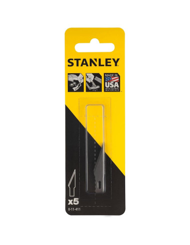 Cuchilla de Hobby Stanley 11-411 - 5 Piezas Acero Carbono