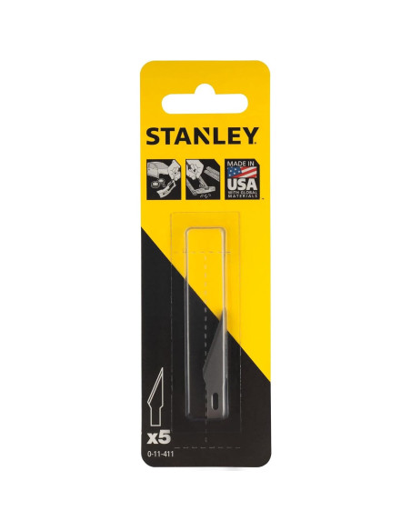 Cuchilla de Hobby Stanley 11-411 - 5 Piezas Acero Carbono