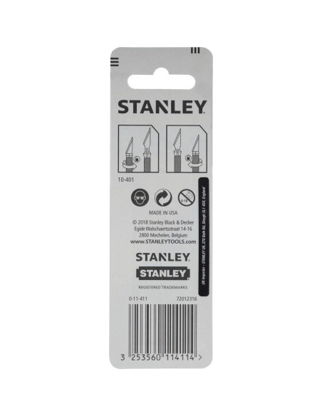 Cuchilla de Hobby Stanley 11-411 - 5 Piezas Acero Carbono