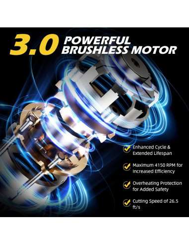 Sierra de Poste Inalámbrica TROOZY 6" y Mini Motosierra 2-en-1