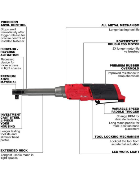 Llave de Trinquete Milwaukee 2569-20 M12 3/8" 450RPM
