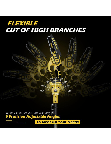 Sierra de Poste Inalámbrica TROOZY 6" y Mini Motosierra 2-en-1