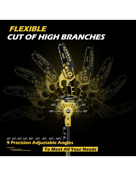 Sierra de Poste Inalámbrica TROOZY 6" y Mini Motosierra 2-en-1