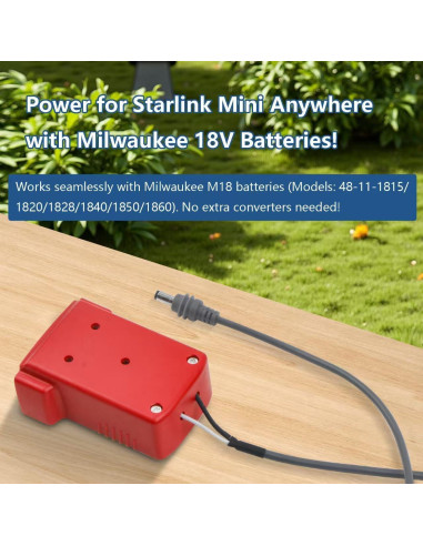 Adaptador de Batería 18V para Starlink Mini - YXQZH 1m