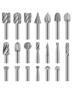 Juego de Brocas de Grabado HSS 20 PZS 3mm para Carpintería DIY