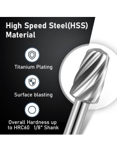 Juego de Brocas de Grabado HSS 20 PZS 3mm para Carpintería DIY 2