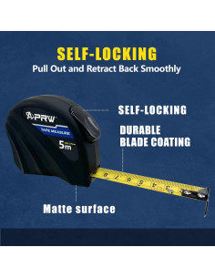 Cinta Métrica Retráctil APRW 4.88 m con Bloqueo Automático 2