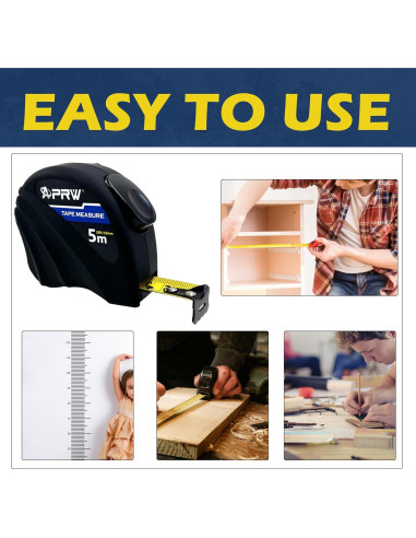 Cinta Métrica Retráctil APRW 4.88 m con Bloqueo Automático