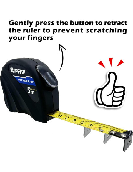 Cinta Métrica Retráctil APRW 4.88 m con Bloqueo Automático