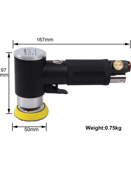 Lijadora Orbital Neumática YELWAY 2" y 3" 15000 RPM