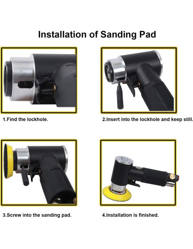Lijadora Orbital Neumática YELWAY 2" y 3" 15000 RPM
