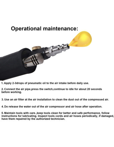 Lijadora Orbital Neumática YELWAY 2" y 3" 15000 RPM