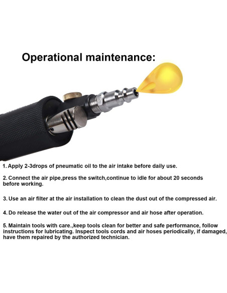 Lijadora Orbital Neumática YELWAY 2" y 3" 15000 RPM
