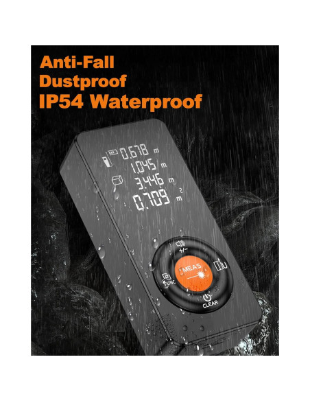 Medidor de Distancia Láser Xbanma 196FT, 59.74m, IP54