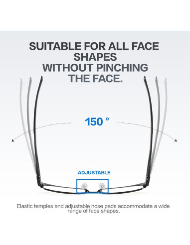 Gafas de Bloqueo de Luz Azul BIRCEN 8806 - Al-Mg Metal Unisex