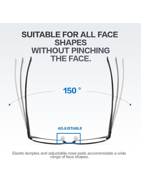 Gafas de Bloqueo de Luz Azul BIRCEN 8806 - Al-Mg Metal Unisex