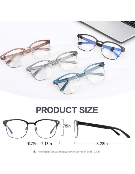 Gafas de Bloqueo de Luz Azul BIRCEN 8806 - Al-Mg Metal Unisex