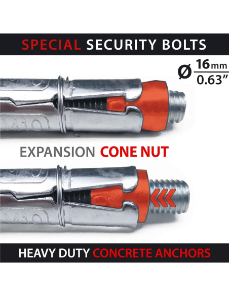 Ancla de Seguridad KRASER KR52B Acero Alta Resistencia 15x15cm
